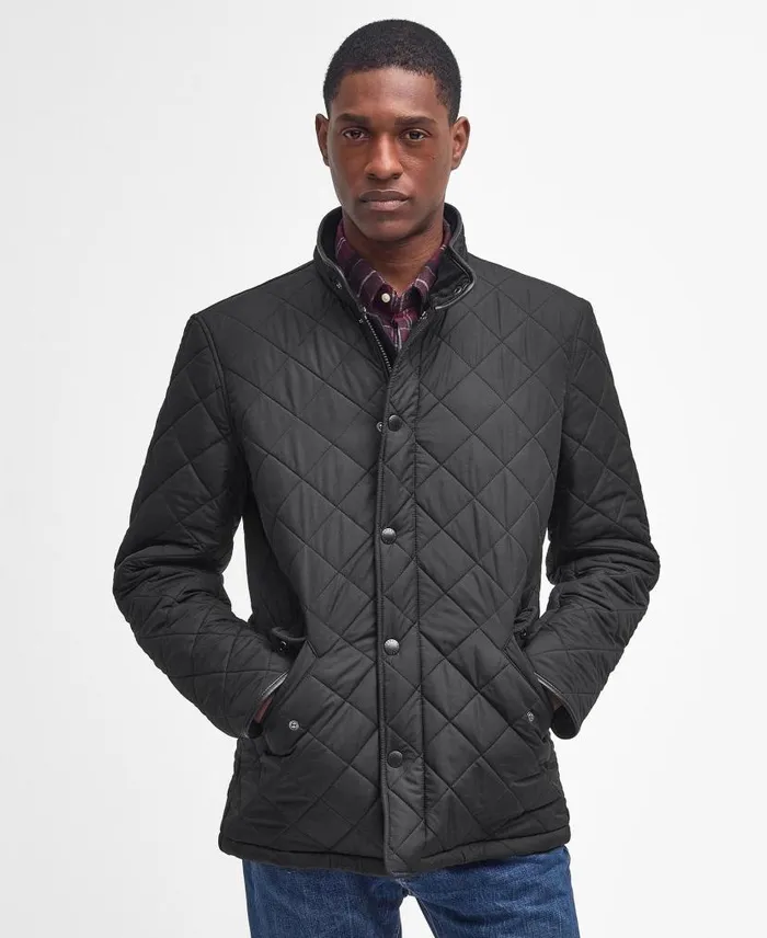 Powell Quilted Jacket Navy Men Barbour Quilted Jackets