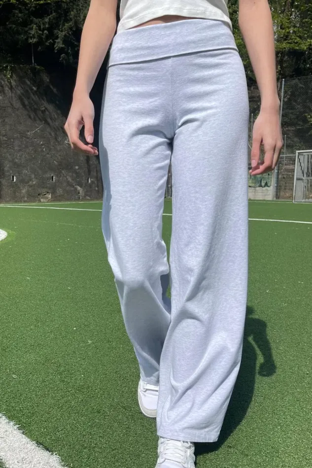 Priscilla Pants Light Heather Grey Women Brandy Melville Bottoms