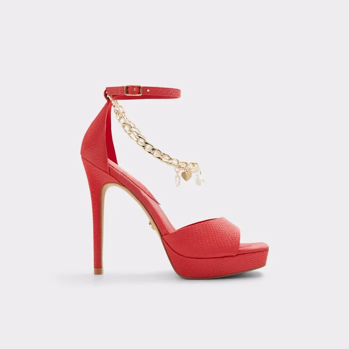 Prisilla Red Synthetic Snake Women ALDO Heels