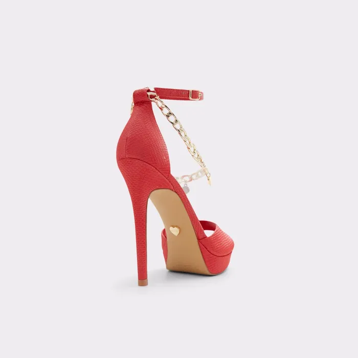 Prisilla Red Synthetic Snake Women ALDO Heels