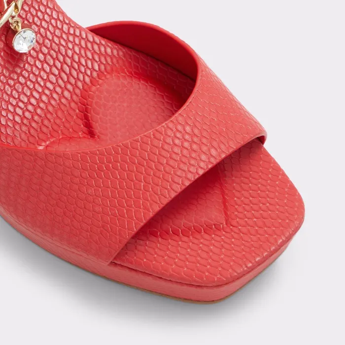 Prisilla Red Synthetic Snake Women ALDO Heels