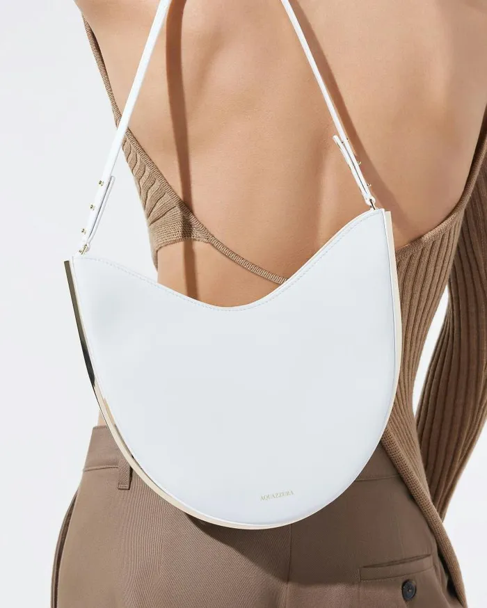 Purist Hobo White Women Aquazzura Shoulder Bags Purist Hobo White Women Aquazzura Shoulder Bags