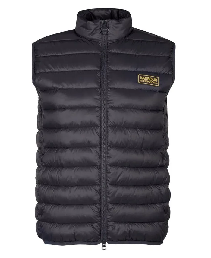 Racer Reed Gilet Black Men Barbour Gilets and Liners