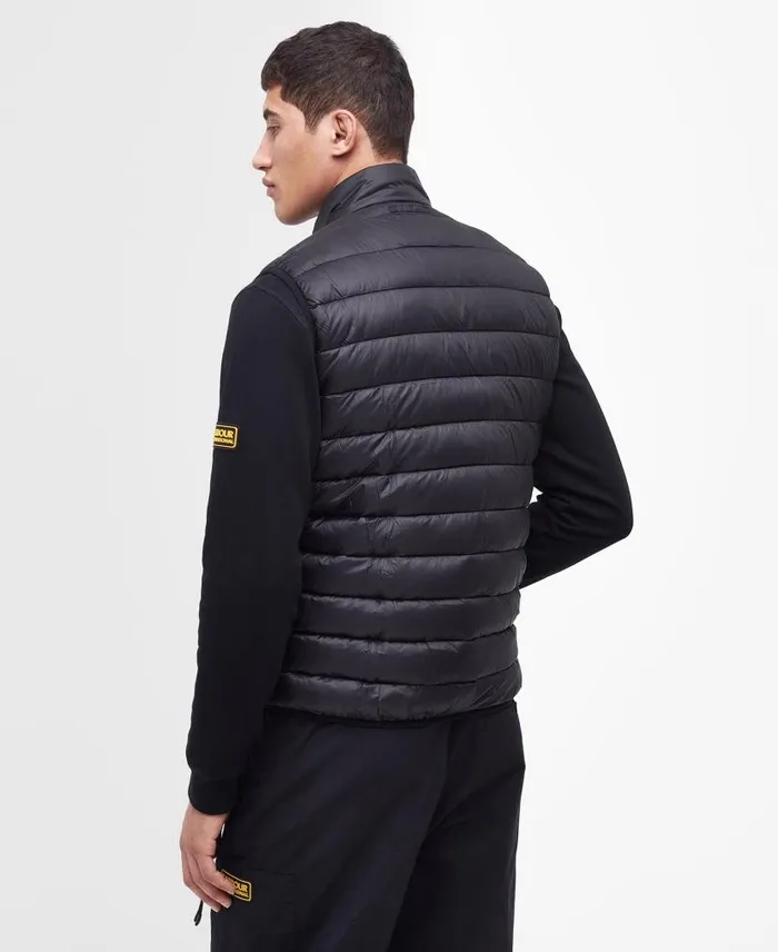 Racer Reed Gilet Black Men Barbour Gilets and Liners
