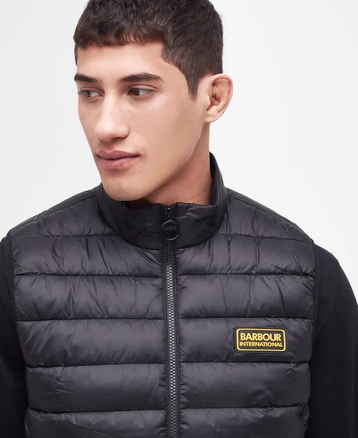 Racer Reed Gilet Black Men Barbour Gilets and Liners