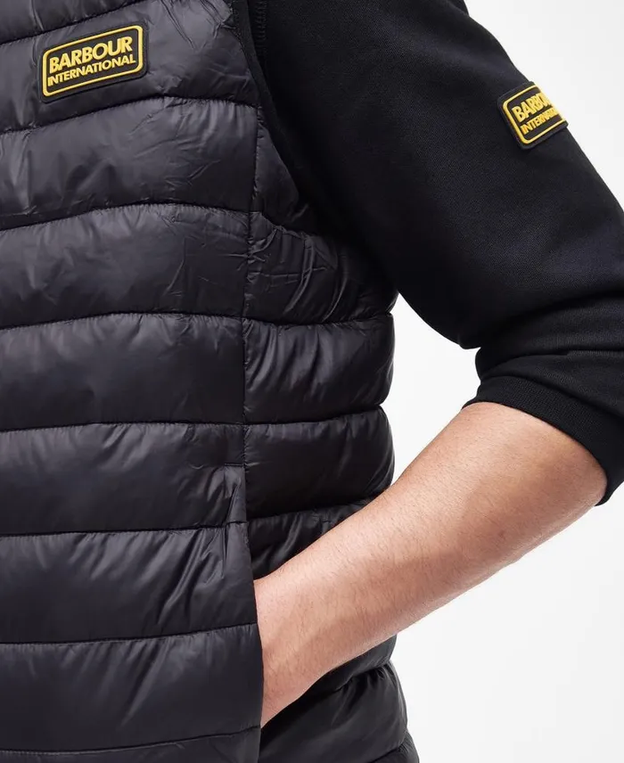 Racer Reed Gilet Black Men Barbour Gilets and Liners