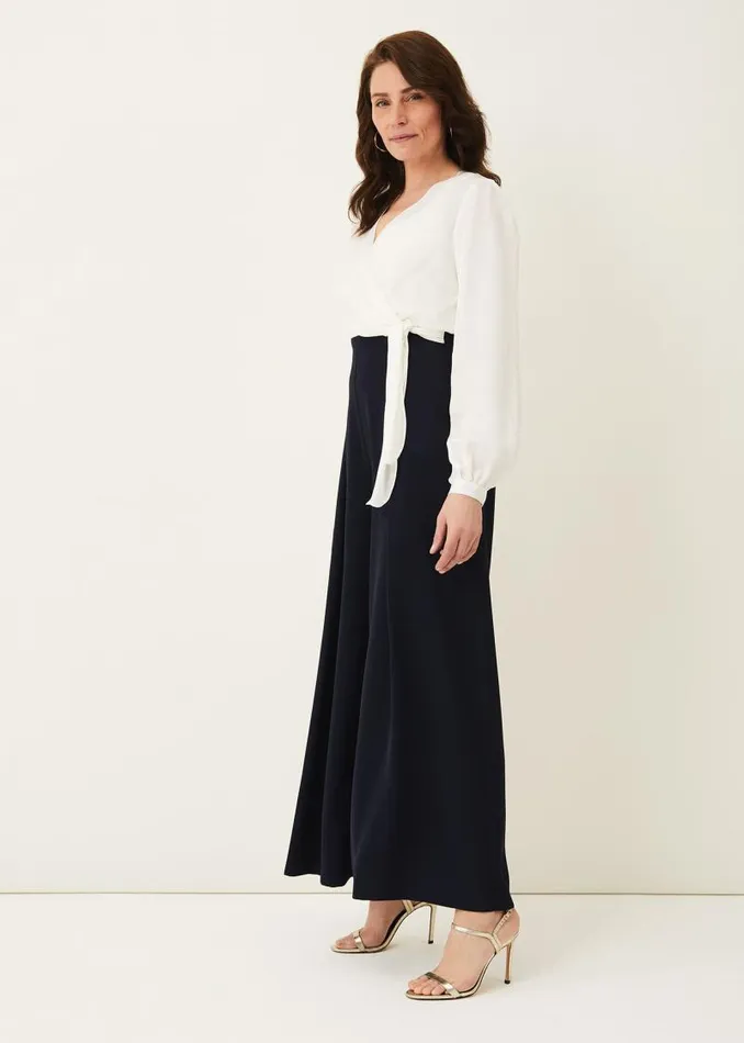 Rachael Wide Leg Jumpsuit Ivorynavy Women Phase Eight Jumpsuits