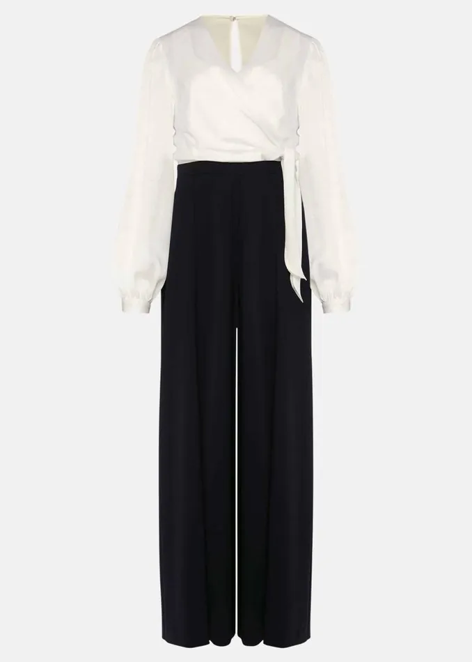 Rachael Wide Leg Jumpsuit Ivorynavy Women Phase Eight Jumpsuits