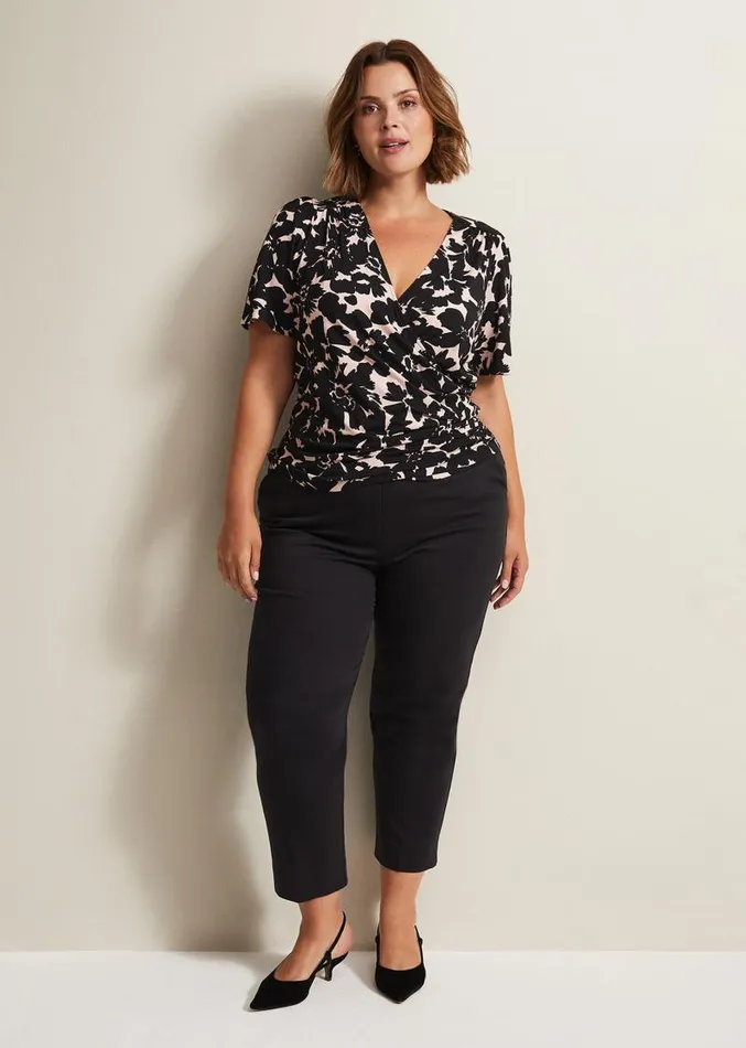 Raelora Floral Wrap Top Multicoloured Women Phase Eight Tops and TShirts