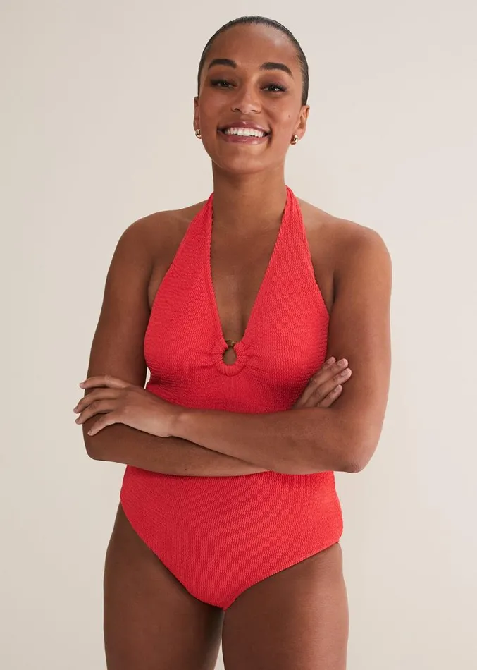 Red Halterneck Swimsuit Coral Women Phase Eight Swimwear