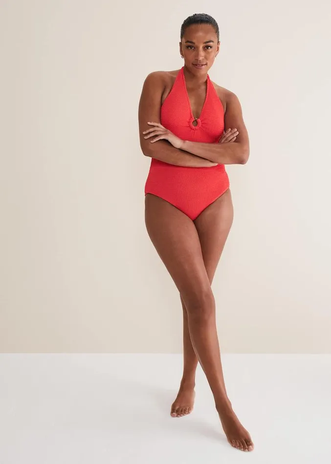 Red Halterneck Swimsuit Coral Women Phase Eight Swimwear