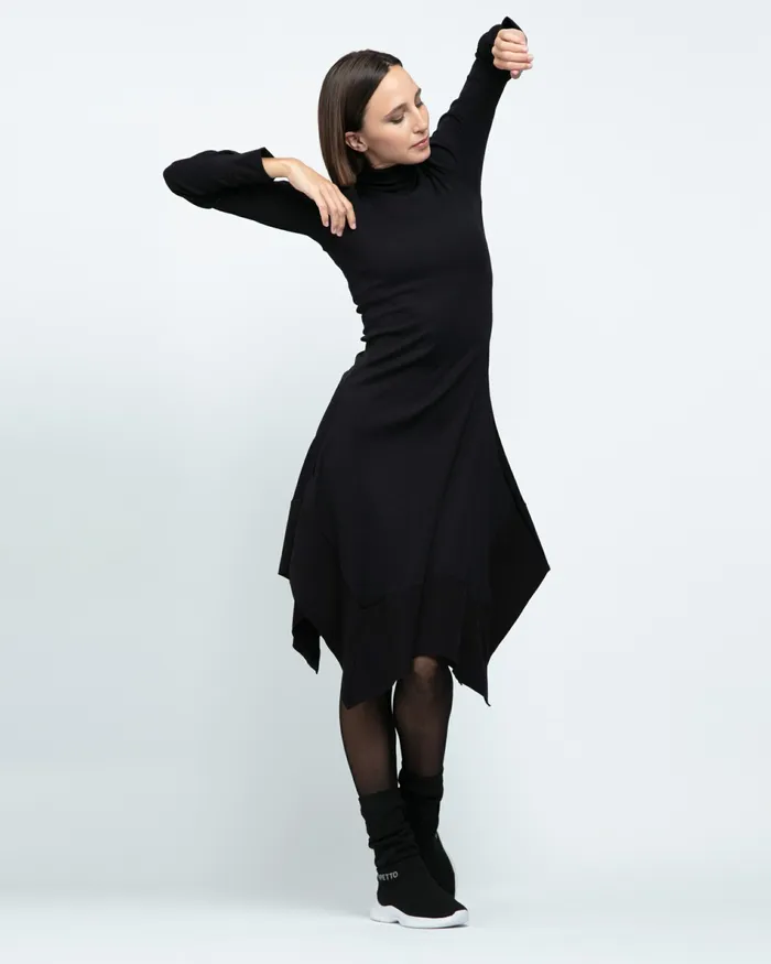 Repetto Womens Dresses and Skirts Trapezius Dress Black Gift for Friend