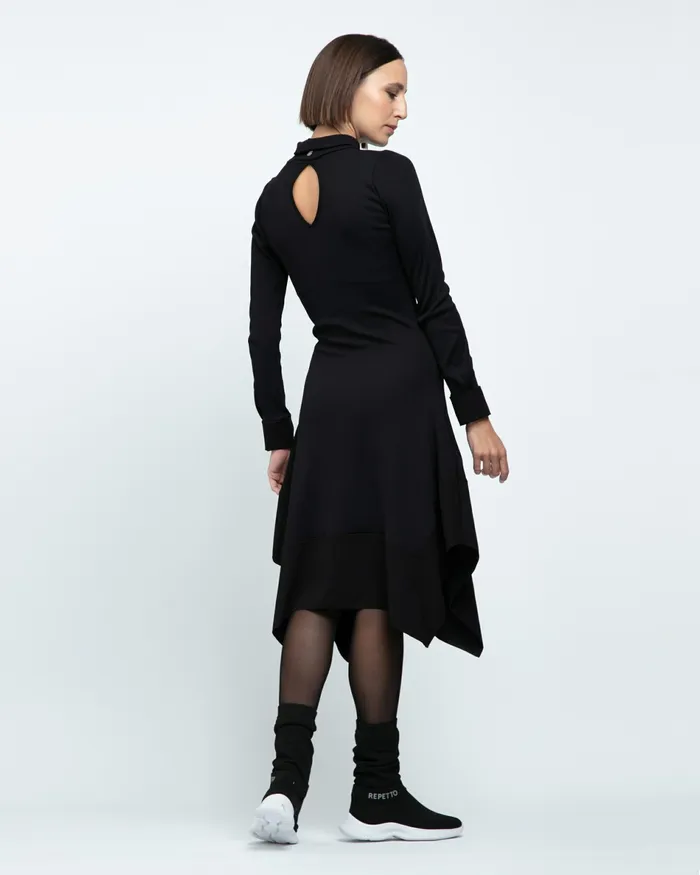 Repetto Womens Dresses and Skirts Trapezius Dress Black Gift for Friend