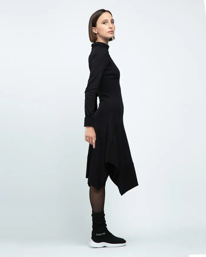 Repetto Womens Dresses and Skirts Trapezius Dress Black Gift for Friend