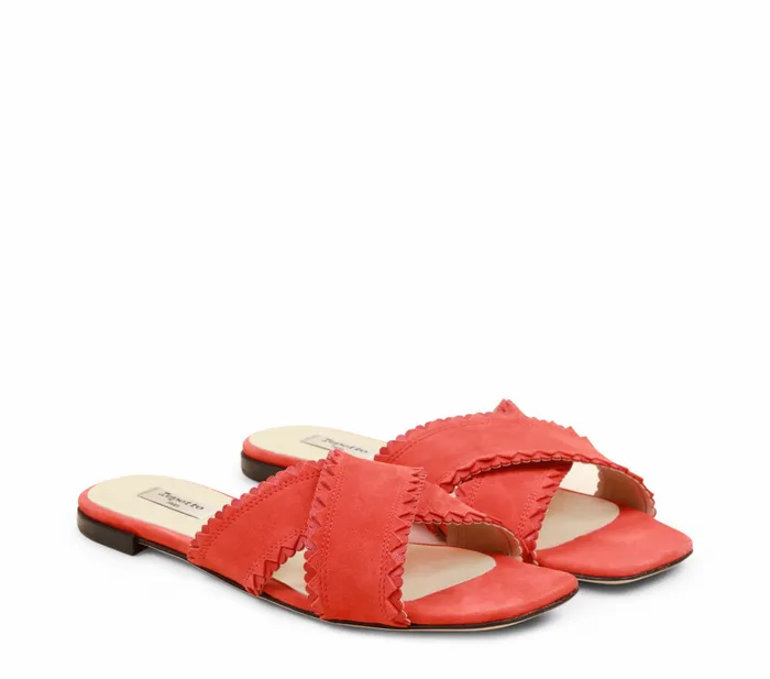 Repetto Womens Mules Poline Sandals Hibiscus Red Near Me