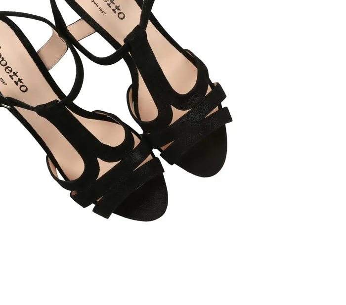 Repetto Womens Sandals Bikini Sandals Black Carbone Gift Ideas