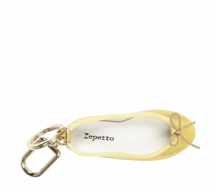 Repetto Womens Small Leather Goods Cendrillon Keychain Maharadja Gold Online