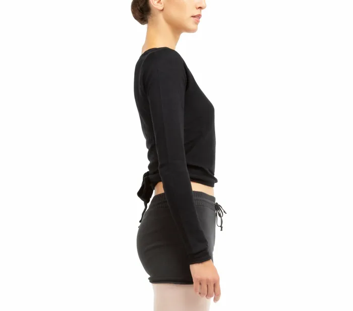 Repetto Womens Tops Knitted WrapOver Black