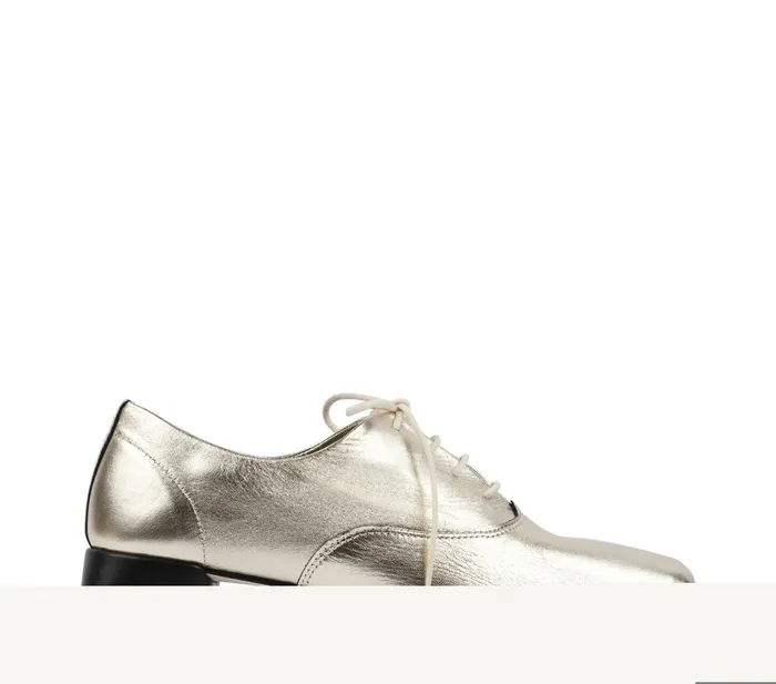Repetto Womens Wedding Shoes Mark Oxford Shoes Light Gold And Black On Sale