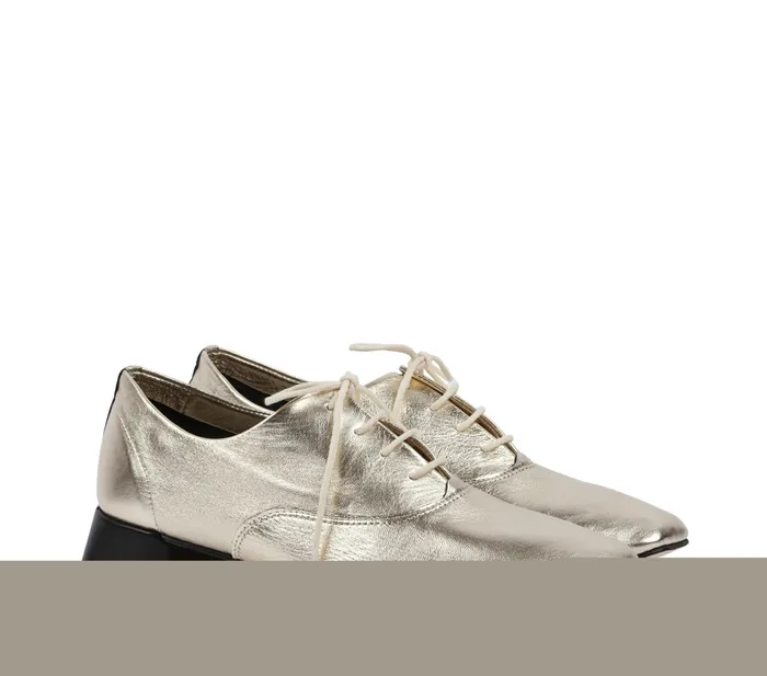 Repetto Womens Wedding Shoes Mark Oxford Shoes Light Gold And Black On Sale