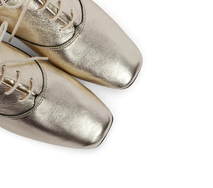 Repetto Womens Wedding Shoes Mark Oxford Shoes Light Gold And Black On Sale