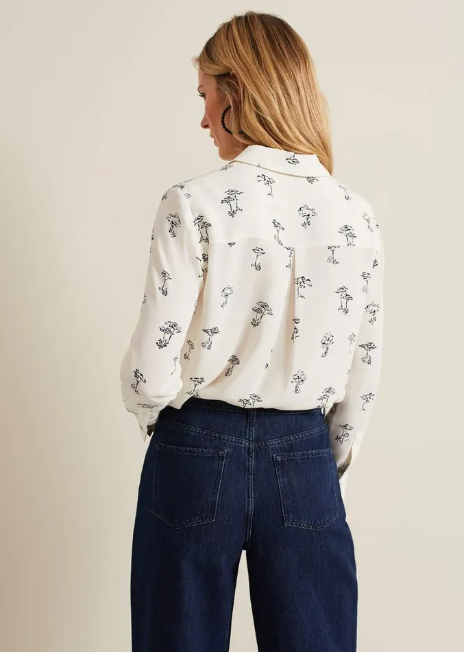 Riley Printed Shirt Ivory Women Phase Eight Shirts and Blouses