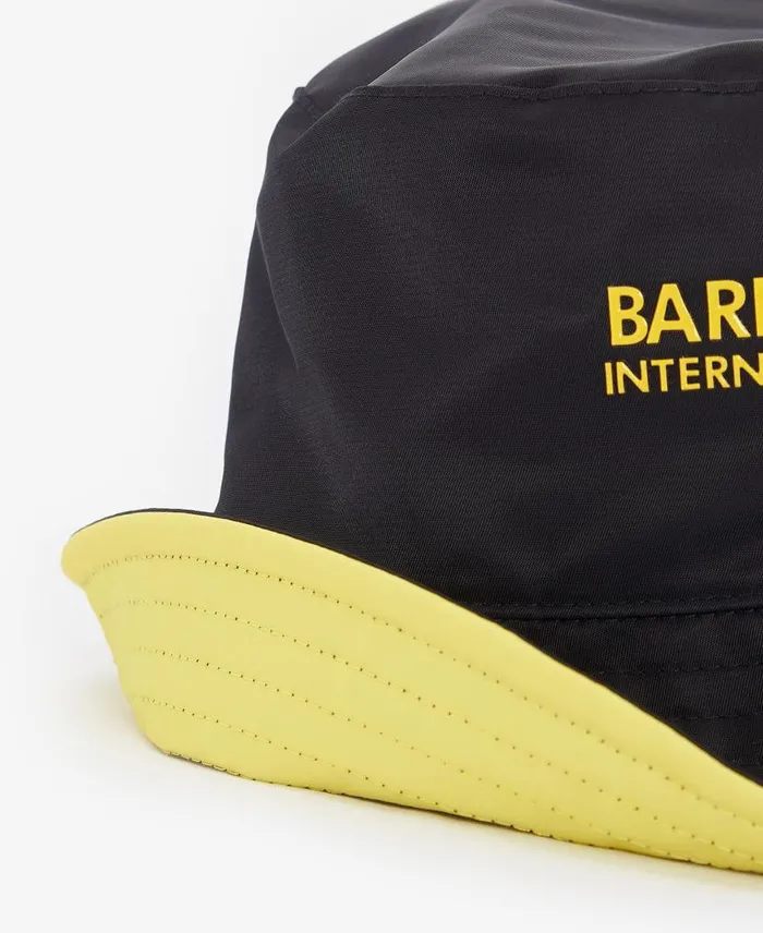 Ripley Reversible Bucket Hat Blackyellow Men Barbour Hats
