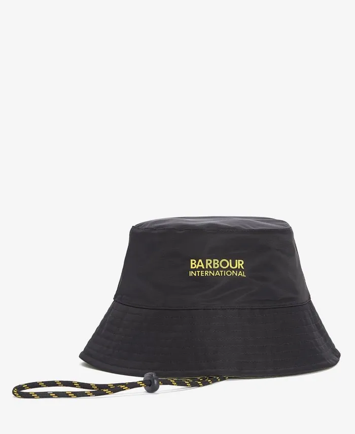 Ripley Reversible Bucket Hat Blackyellow Men Barbour Hats