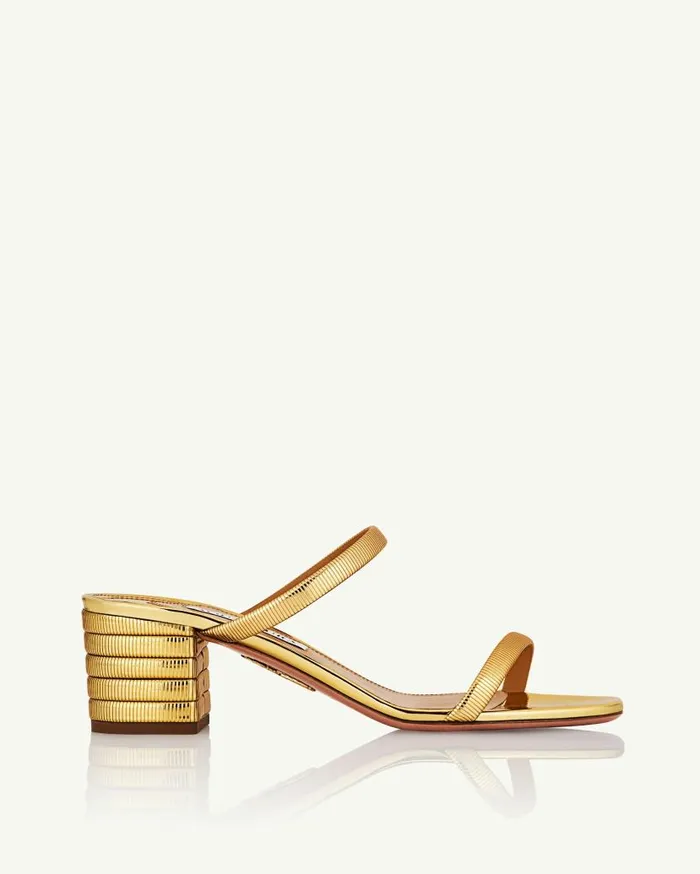 Riviera Chain Sandal 50 Gold Women Aquazzura Sandals Riviera Chain Sandal 50 Gold Women Aquazzura Sandals