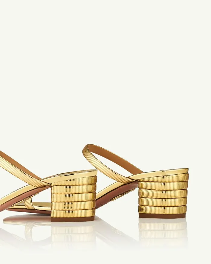 Riviera Chain Sandal 50 Gold Women Aquazzura Sandals Riviera Chain Sandal 50 Gold Women Aquazzura Sandals