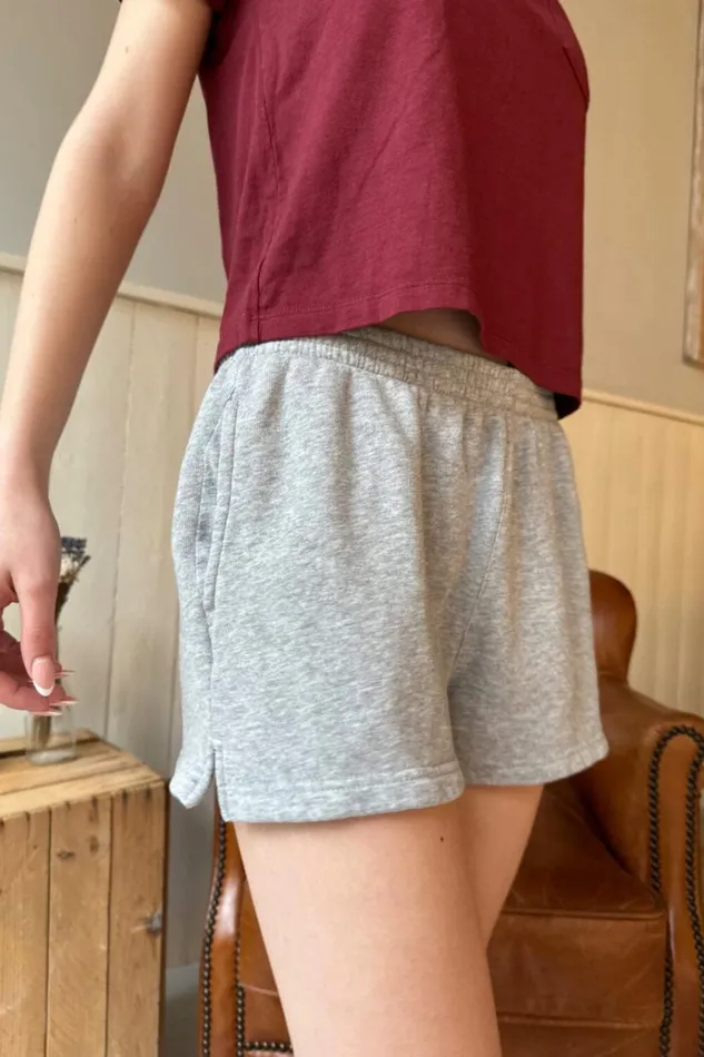 Rosa Boston Fleece Sweatshorts Grey Women Brandy Melville Bottoms