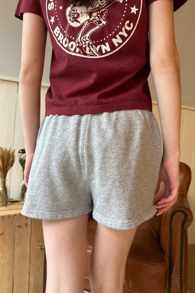 Rosa Boston Fleece Sweatshorts Grey Women Brandy Melville Bottoms