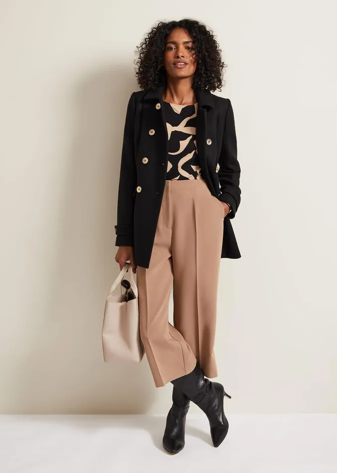 Rosalita Bow Print Top Neutral Women Phase Eight Tops and TShirts