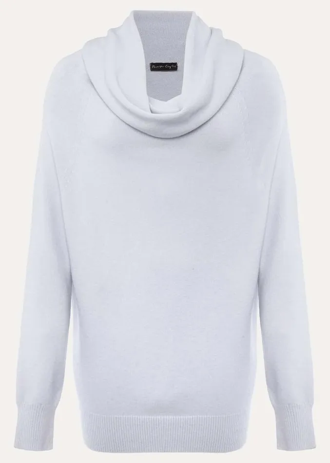 Rylee Roll Neck Knit Ice Blue Women Phase Eight Knitwear