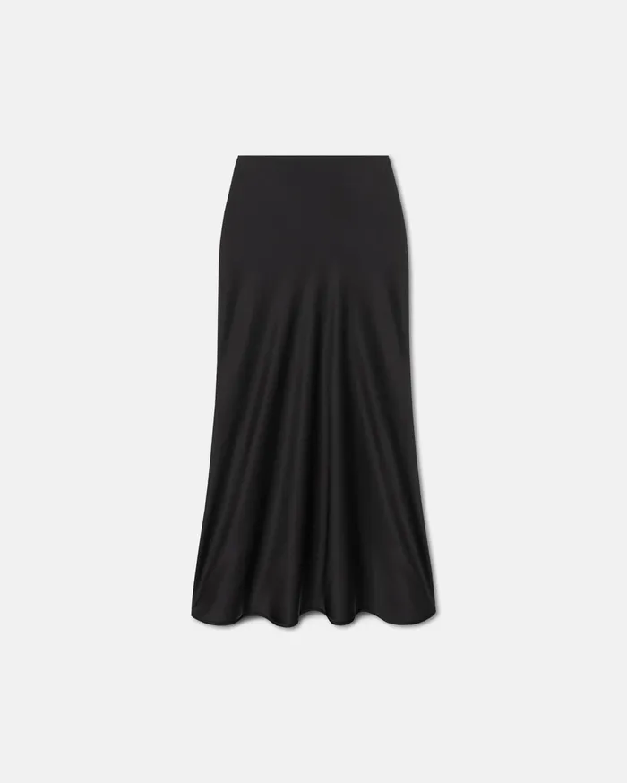 Sabeen Slip Satin Maxi Skirt Black Women Nanushka Bottoms