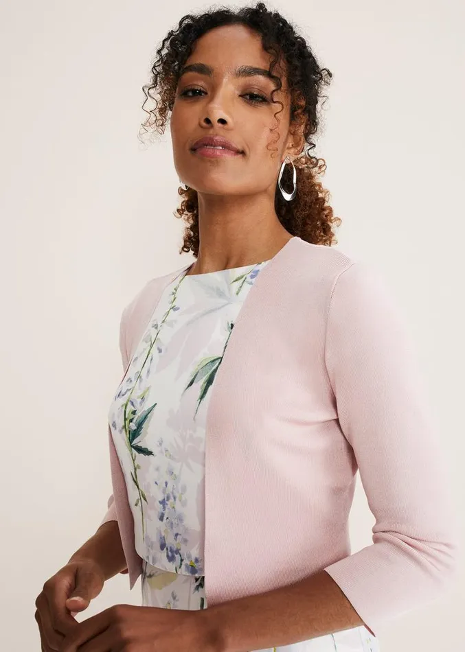Salma Lightweight Knitted Jacket Antique Rose Women Phase Eight Jackets