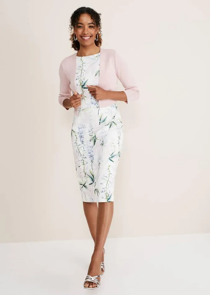 Salma Lightweight Knitted Jacket Antique Rose Women Phase Eight Jackets