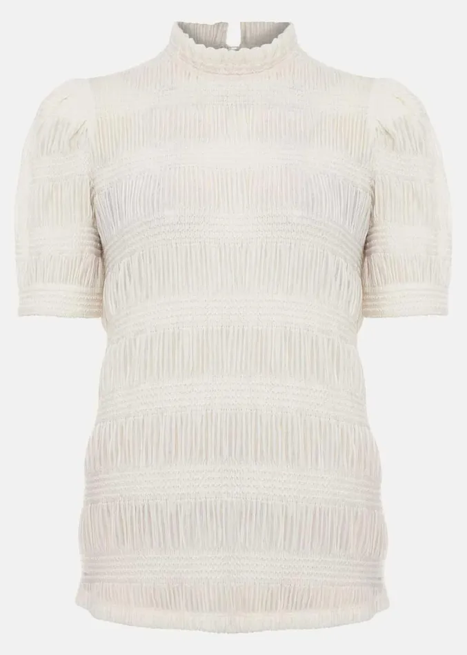 Samiha Textured Top Ivory Women Phase Eight Shirts and Blouses