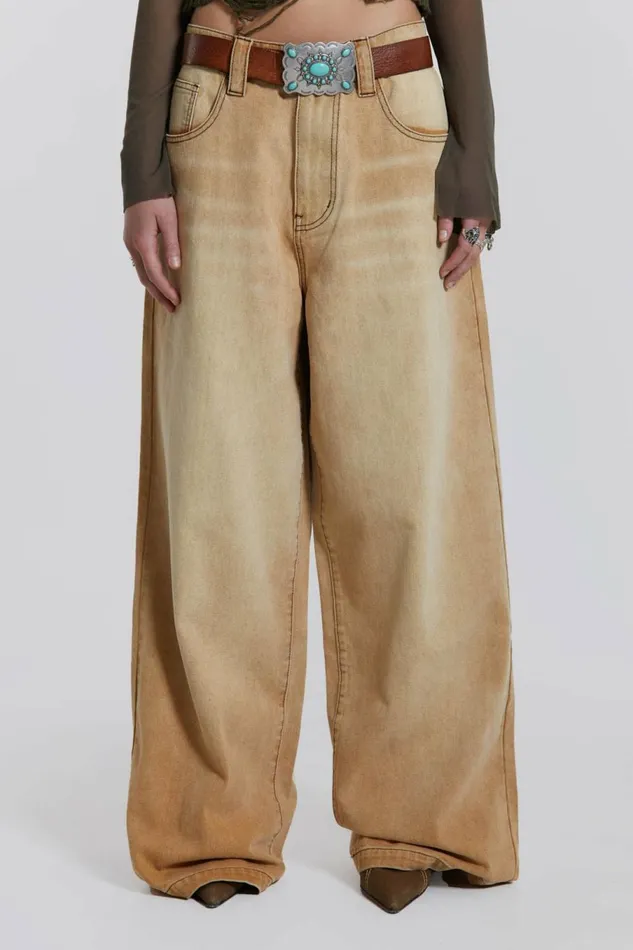 Sand Colossus Baggy Jeans Sand Women Jaded London Jeans