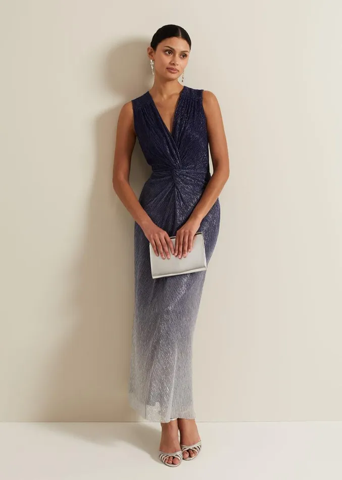 Sara Metallic Jersey Maxi Dress Multicoloured Women Phase Eight Dresses