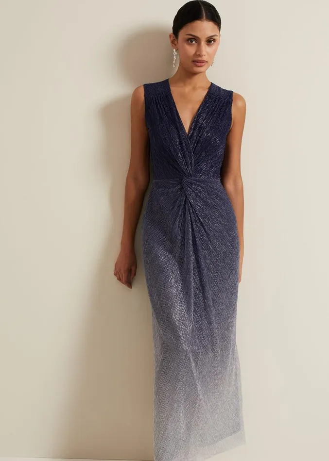 Sara Metallic Jersey Maxi Dress Multicoloured Women Phase Eight Dresses