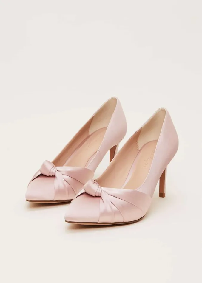 Satin Knot Front Court Shoe Antique Rose Women Phase Eight Occasion Shoes