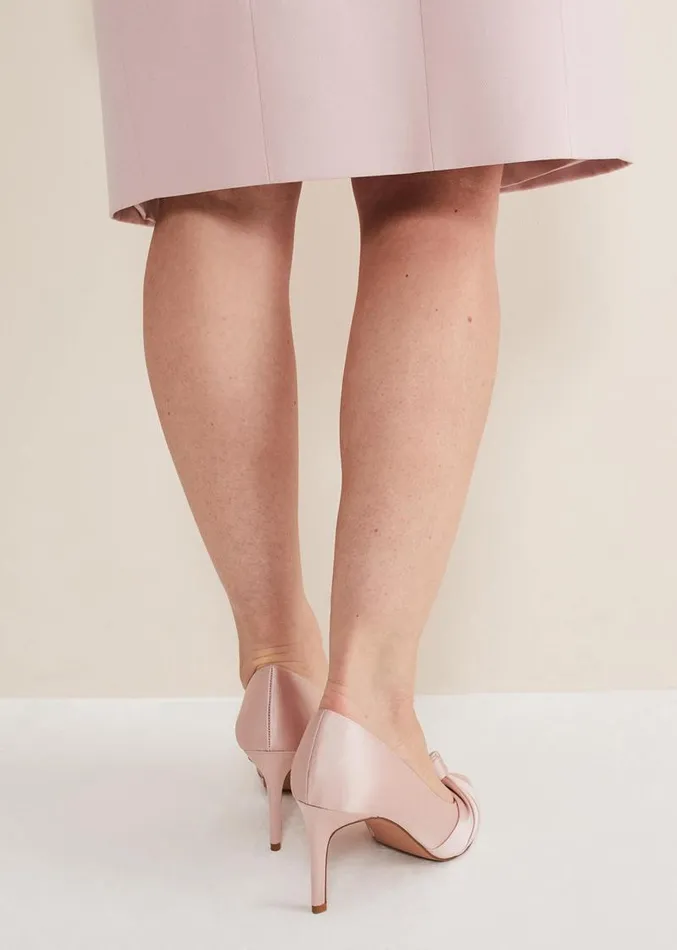 Satin Knot Front Court Shoe Antique Rose Women Phase Eight Occasion Shoes