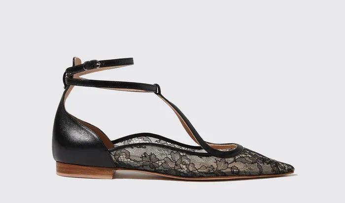 Scarosso Ballerinas Women Gae Nera Pizzo Black 8211 Lace
