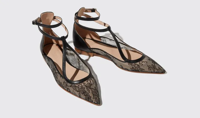 Scarosso Ballerinas Women Gae Nera Pizzo Black 8211 Lace