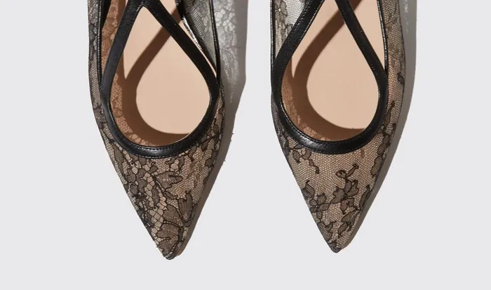 Scarosso Ballerinas Women Gae Nera Pizzo Black 8211 Lace