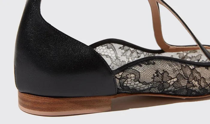 Scarosso Ballerinas Women Gae Nera Pizzo Black 8211 Lace