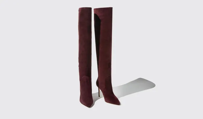 Scarosso Boots Women Carra Burgundy Suede Burgundy 8211 Suede