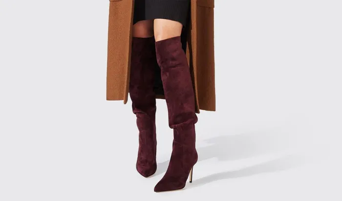 Scarosso Boots Women Carra Burgundy Suede Burgundy 8211 Suede
