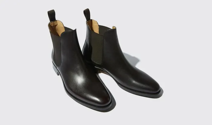 Scarosso Chelsea Boots Men Giancarlo Moro Dark Brown Calf